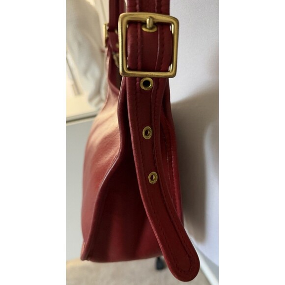Coach vintage Janice Legacy Soho Red Leather Bucket Duffle Shoulder Bag # 9950 - Picture 3 of 15